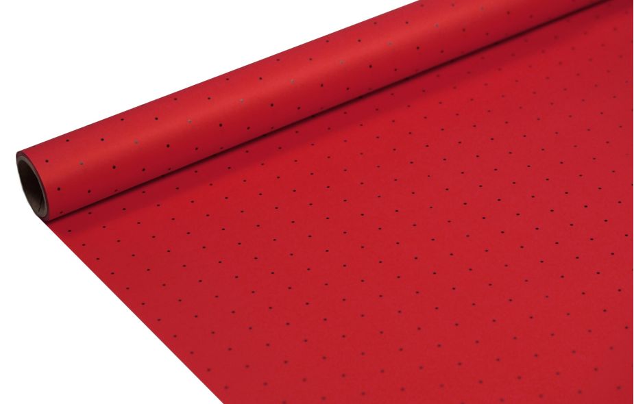 FOLIA SATYNOWA KROPKI RED B 22