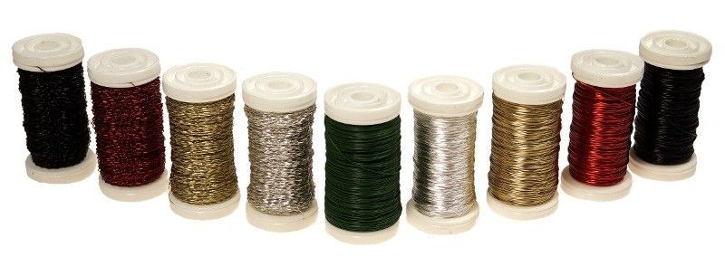 Drucik florystyczny karbowany - czarny