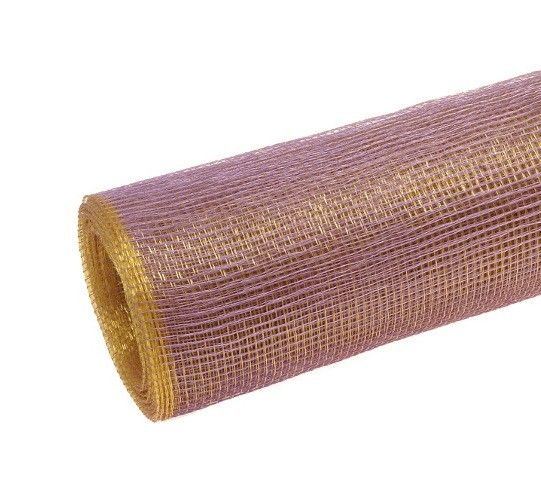 Siatka plastikowa 50 cm x 10y - 19 Wrzosowy gold