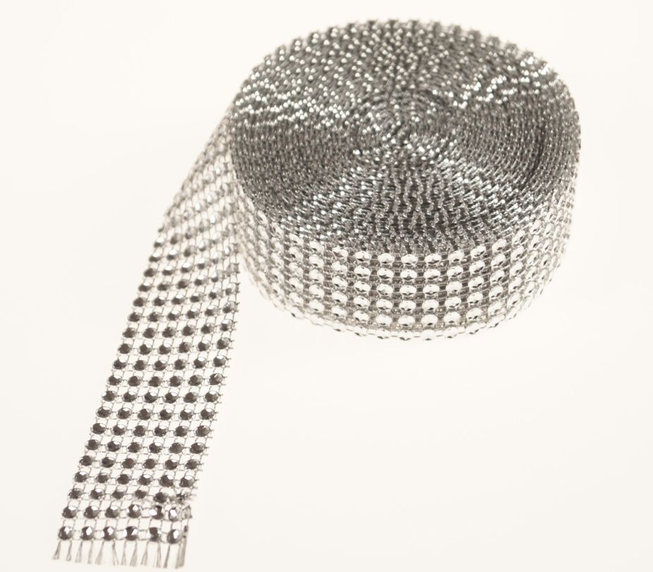 Taśma- wstążka diamentowa 5 y | Srebrny