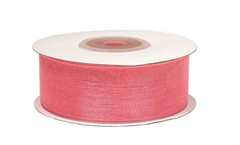Wstążka szyfonowa 25 mm x 25 y - różowa