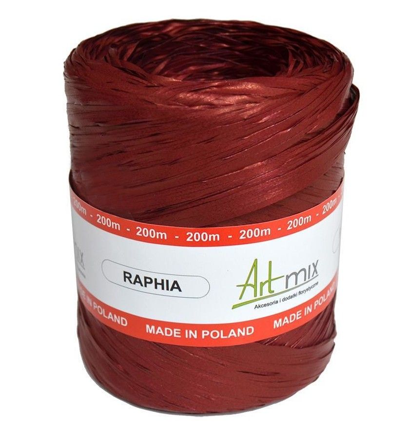 Rafia syntetyczna - bordowa