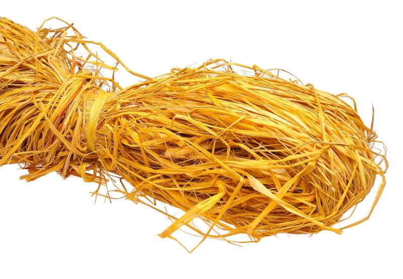 Rafia naturalna barwiona - żółta