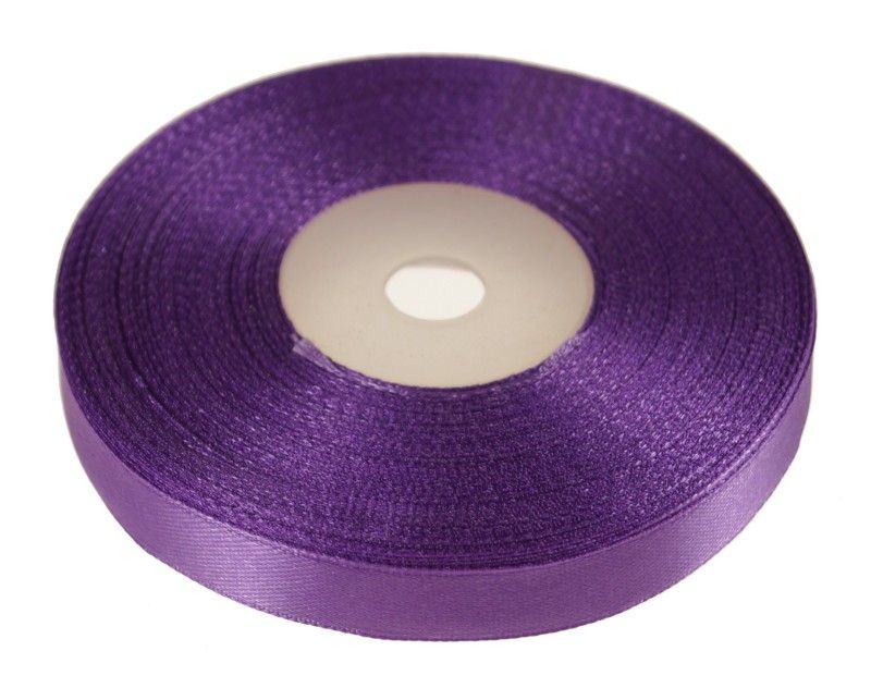 wstążka satynowa fioletowa 12 mm x 32m