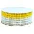 Wstążka kratka 4 cm x 10 m - żółty, biały