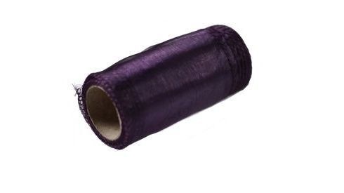 Organza 12 cm x 9 m | Śliwkowy