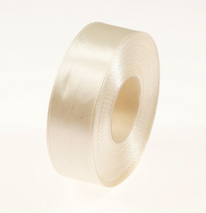 Wstążka satynowa 25mm x 32m | Ekri