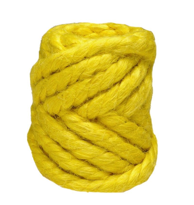 Sznurek jutowy żółty- splot 5