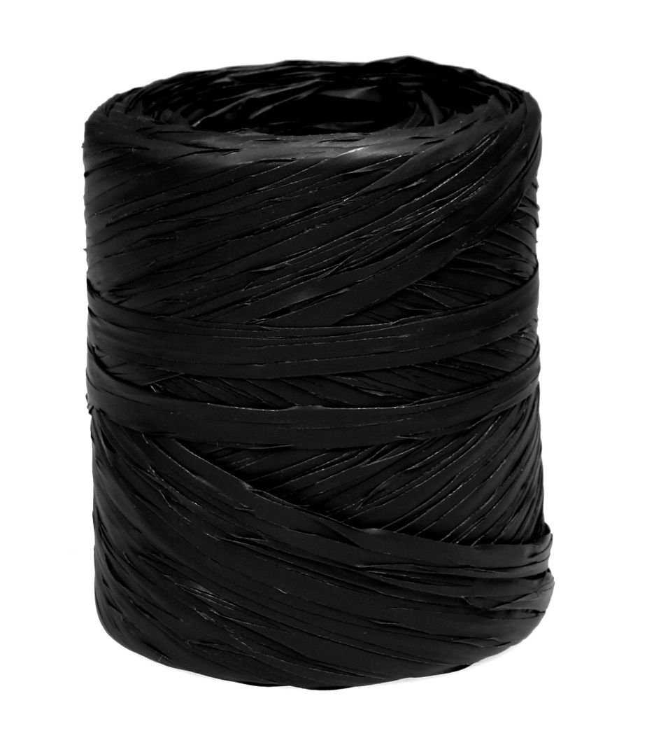 Rafia włoska czarna - R89