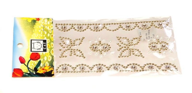 Naklejki cyrkonie samoprzylepne - złote