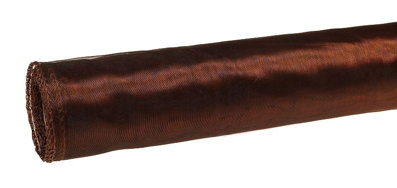 Organza 36 cm x 9 m | - brązowa